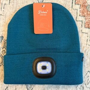 NWT Etsfmoa Teal LED Beanie